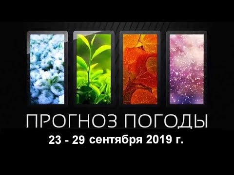 Погода. 23.9.19 - 29.9.19