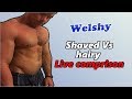 Im going 50/50! bodybuilder shaving comparison live