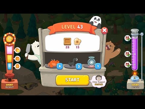 We Bare Bears Match3 Repairs Level 43 HD 1080p