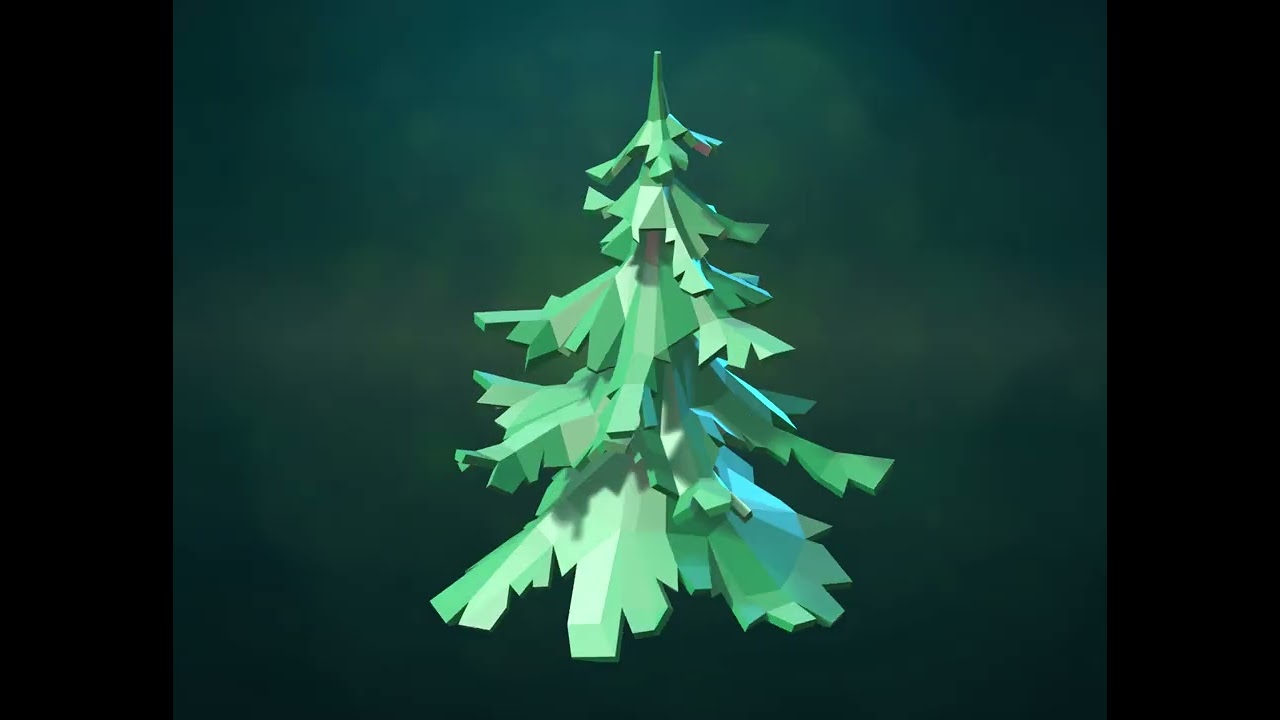 Christmas Fir Tree LP 3D Print Model
