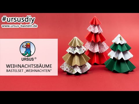 Festliche Weihnachtsbäume aus zauberhaftem Papier | Bastel-Tutorial