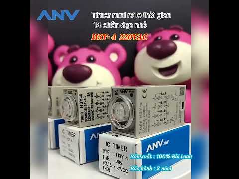 Timer mini H3Y- 4 220VAC rơ le thời gian 14 chân dẹp nhỏ