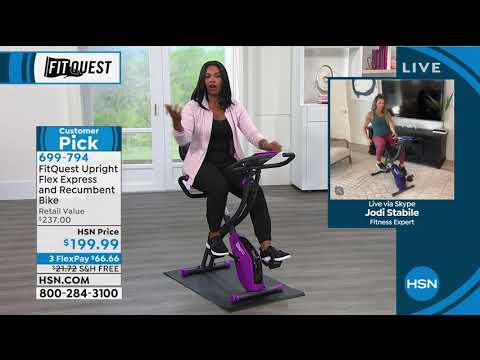 FitQuest Upright Flex Express and Recumbent Bike with Re...