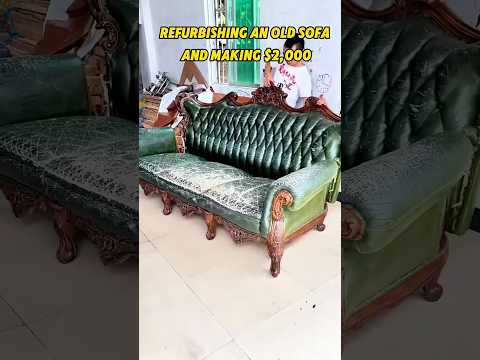 Refurbishing an old sofa and making $2,000   #revamping #diy #flipping  #makemoney