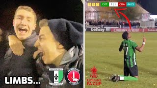 THE MOMENT KYRELL LISBIE SCORED FOR CRAY VALLEY PM vs Charlton in FA Cup! *CRAZY SCENES*