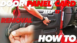 Jeep TJ Door Panel/Card Removal
