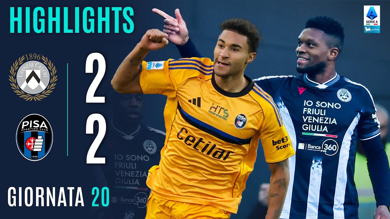 UDINESE-PISA 2-2 | HIGHLIGHTS | 20ª GIORNATA | SERIE A ENILIVE 2025/26