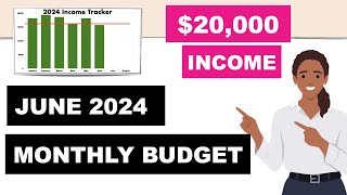 June 2024 Budget with Me | $20,000 Income | Financial Independence