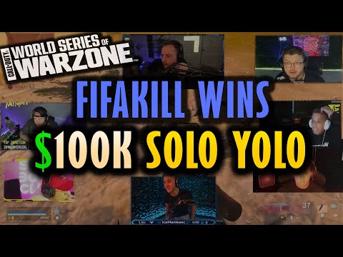 MULTIPLE POV's and REACTIONS as FIFAKILL WINS 2022 *100K SOLO YOLO* World Series of WARZONE