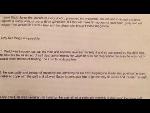 pastor Davy Jones light and life mission Jacob prasch reply to davys suicide