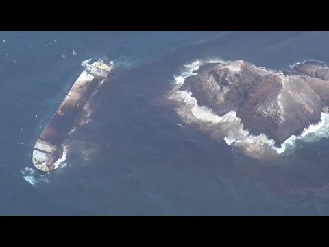 Satellite images of sunken Russian tanker off Oman coast show growing oil slick