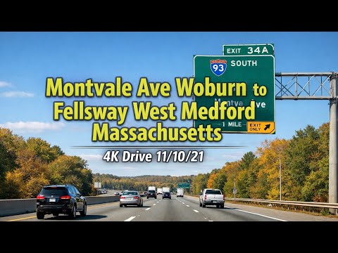 Montvale Ave Woburn to Fellsway West Medford Massachusetts | 4K Drive - 11/10/21