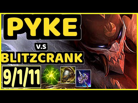 TARGAMAS (PYKE) vs BLITZCRANK - 9/1/11 KDA BOTTOM SUPPORT GAMEPLAY - EUW Ranked DIAMOND