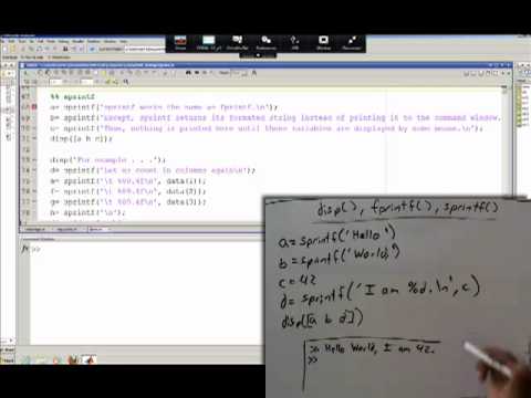 Strings Fprintf Sprintf And Input