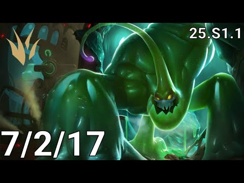 Zac Jungle vs Kindred - EUW grandmaster | Patch 25.S1.1