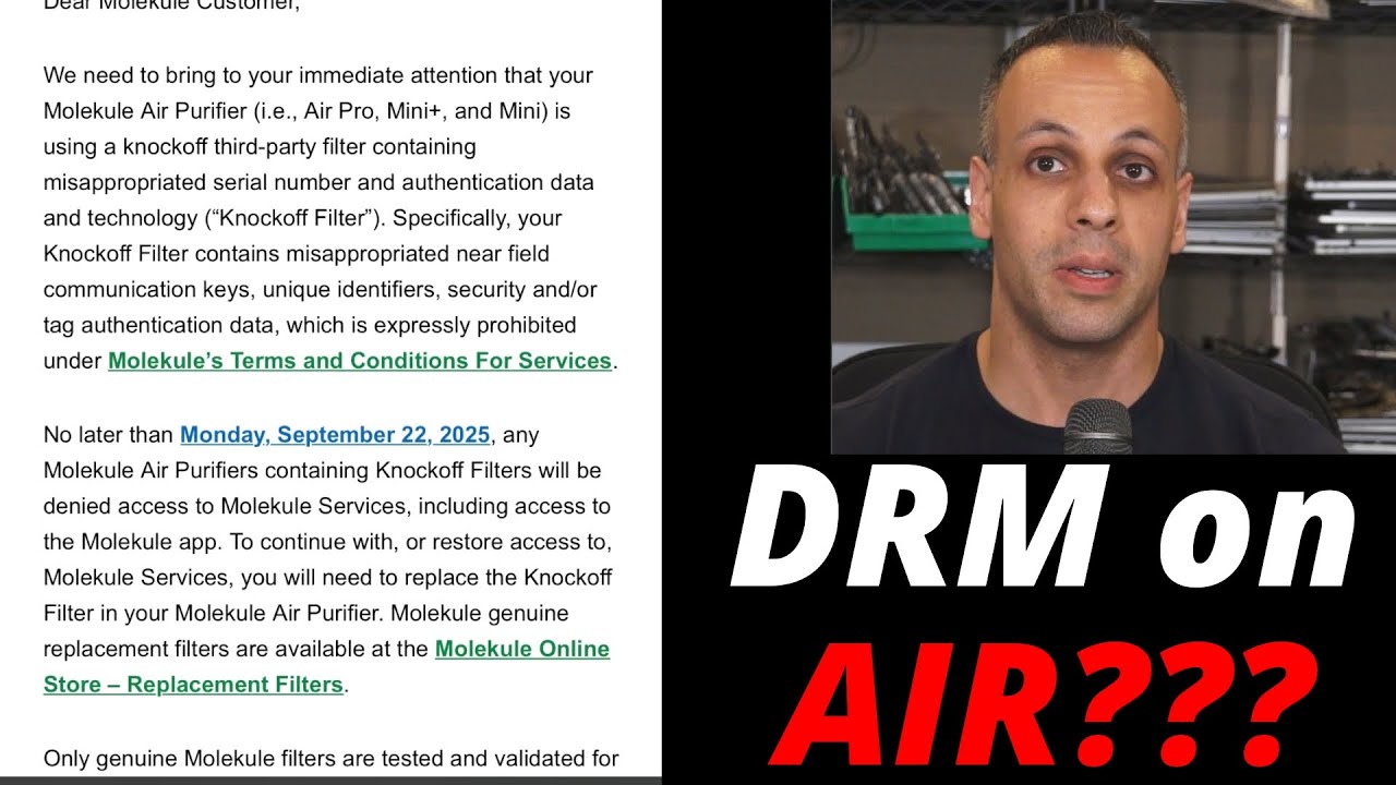 FULU's open letter to Molekule CEO regarding digital locks in air filters