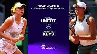 Теннис Magda Linette vs. Madison Keys | 2024 Strasbourg Quarterfinal | WTA Match Highlights