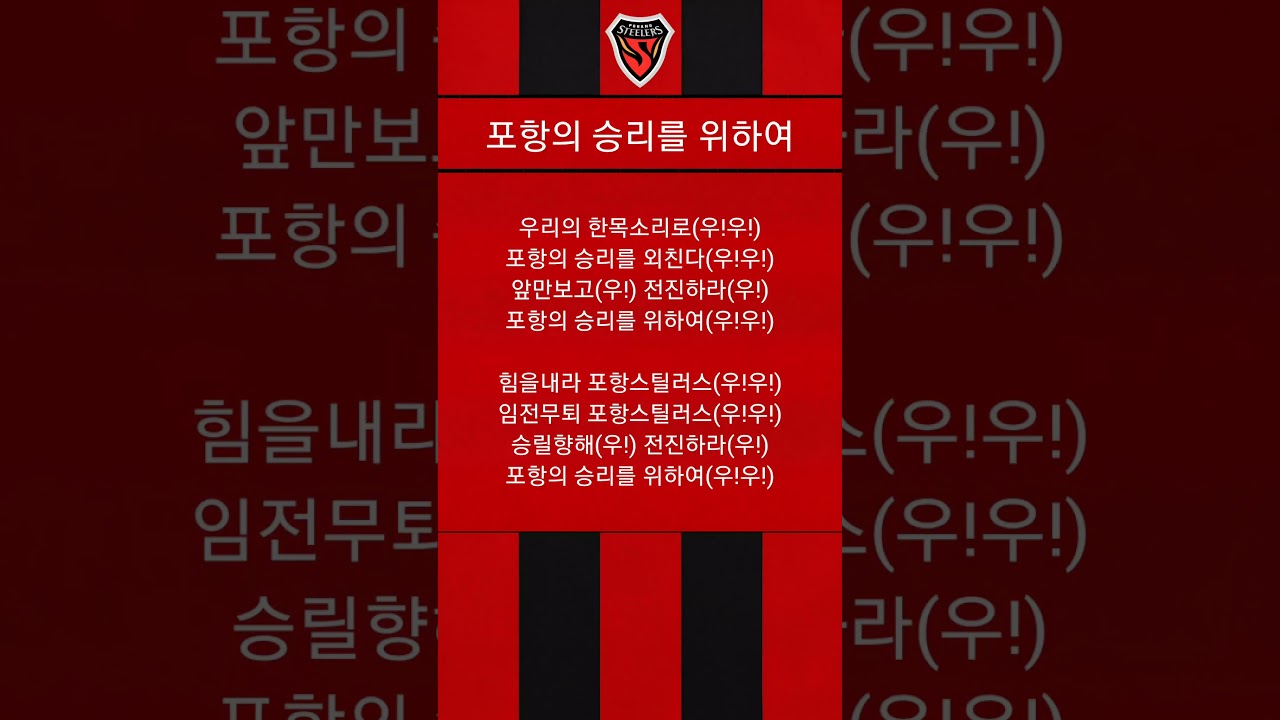 포항스틸러스-포승위[신규] #포항스틸러스 #축구 #프로축구 #k리그 #응원가 #쇼츠추천 #shortvideo