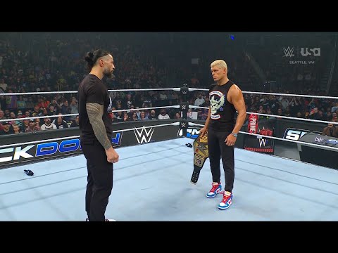 Cody Rhodes and Roman Reigns sign a contract - WWE SmackDown 9/13/2024