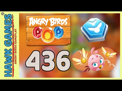 Angry Birds Stella POP Bubble Shooter Level 436 - Walkthrough, No Boosters
