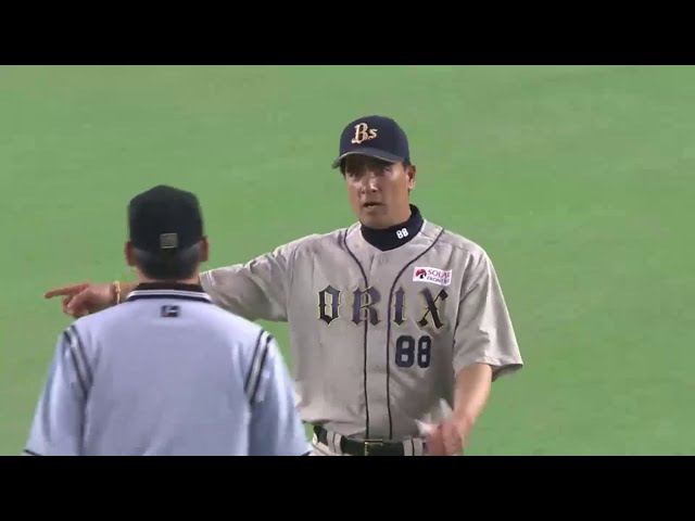 【3回表】バファローズ・ヘルマン盗塁失敗… 判定に森脇監督が抗議をするも… 2014/7/27 H-Bs