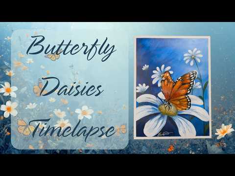 Butterfly Daisies 🌼 | Satisfying Art Timelapse