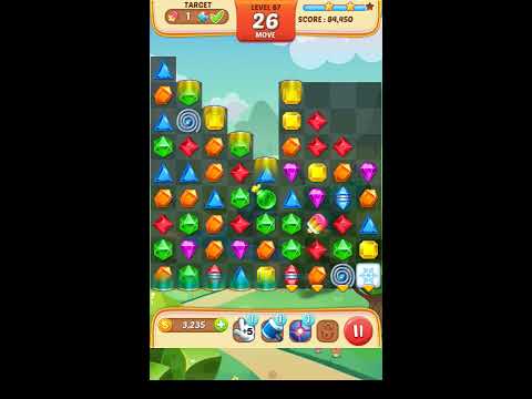 Jewel Match King Level 87 - Walkthrough ( No Booster )