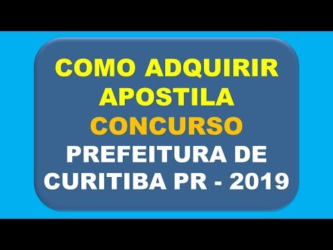 Baixar Apostila Concurso Prefeitura de Curitiba PR 2019