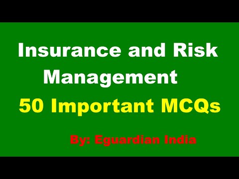 Insurance and Risk Management MCQs | MCQ on Insurance and Risk Management