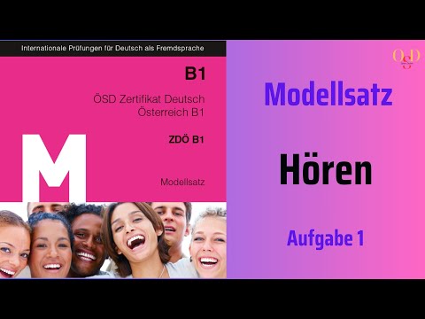 ÖSD Certificate B1: Listening 🎧 Model set task 1 with solution