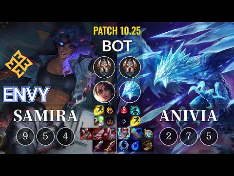 EM Envy Samira vs Anivia Bot - KR Patch 10.25