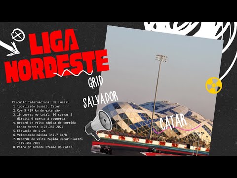 LIGA NORDESTE DE F1 🏎️ GRID SALVADOR 🏎️ Etapa 03/08 🏎️ GP do Catar 🏎️ NARRAÇÃO : CAIO A7