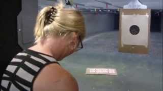 Melissa Shooting The Feg PA-63 In 380 Acp