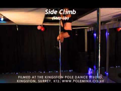 Pole Dancing Moves Demo: Side Climb (Step Up)