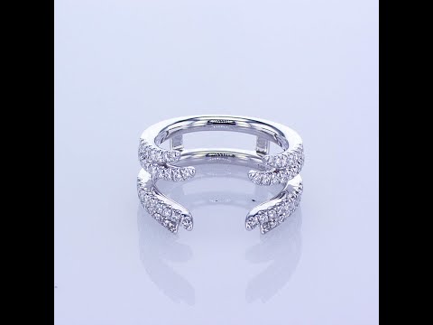14KT WHITE GOLD 0.52CT ROUND CUT DIAMOND ENHANCER ANNIVERSARY BAND