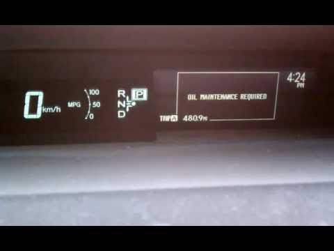 Toyota Prius 2010 Oil Light Reset