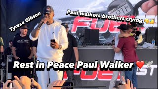 Download lagu Tyrese Gibson and brothers pays tribute to Paul Walker at Fuel Fest (Very Emotional) 2023❤️ mp3