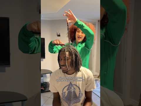CUTTING MY COUSINS DREADS OFF!! #hairtransformation #dreads #vlog