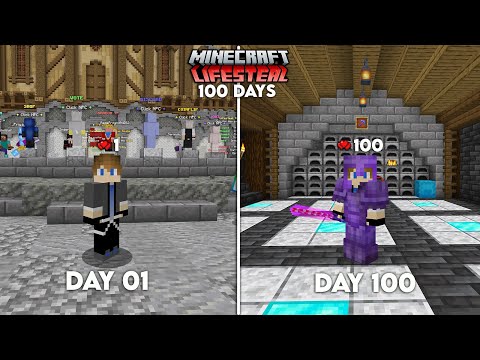 I Survived 100 Days In LifeSteal SMP In Minecraft ( HINDI )