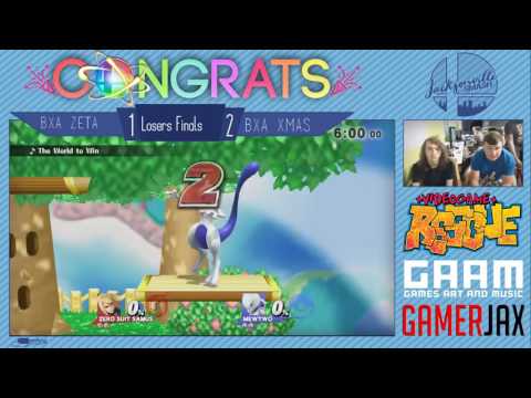 Jax Smash Weekly 2/2 - BxA Zeta(Sheik/ZSS/Bayonetta) Vs BxA Xmas(Mewtwo) - Wii U Losers Finals