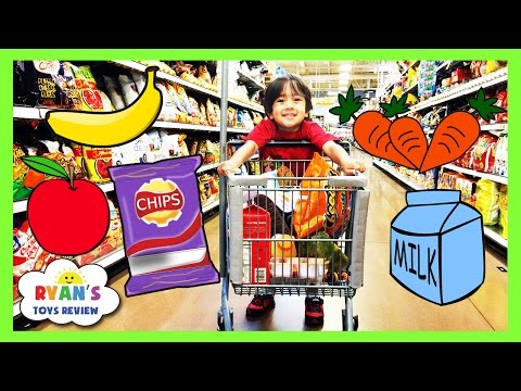 Kid Grocery Shopping Trip with Kid Size Shopping Cart