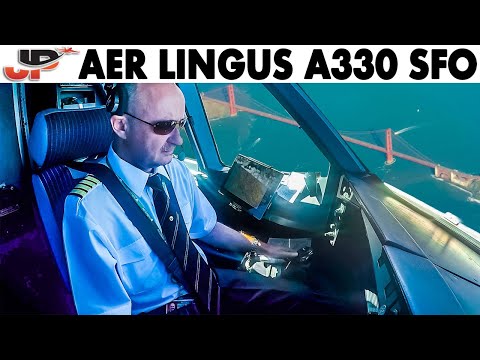 Beautiful Cockpit Views into San Francisco | Aer Lingus A330 Flightdeck Video