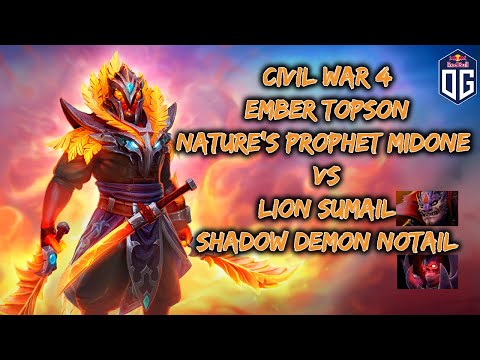 Topson [Ember Spirit] – Topson + MidOne VS n0tail + SumaiL – Civil War #4 - Full Gameplay