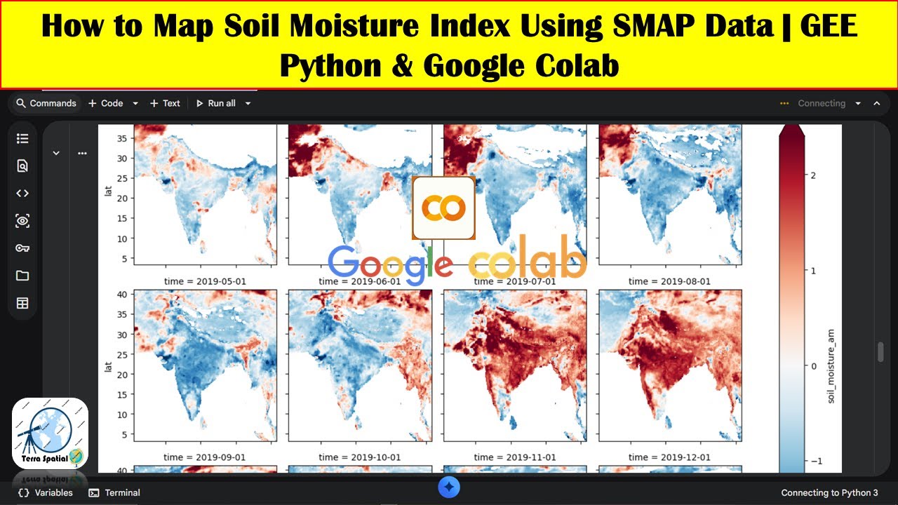 How to Map Soil Moisture Index Using SMAP Data | GEE Python & Google Colab
