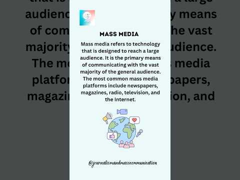 What is Mass Media ? #journalism #massmedia #masscommunication