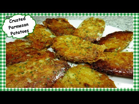 Roasted Garlic Parmesan Crusted Potato Halves ~ Baked Parmesan Potatoes Recipe