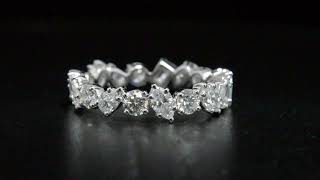 2.84 Carats Total Natural Mixed Shape Diamond Eternity Band