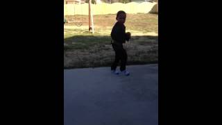 4 year old dancing to Kids Bop Beverly Hills sound track