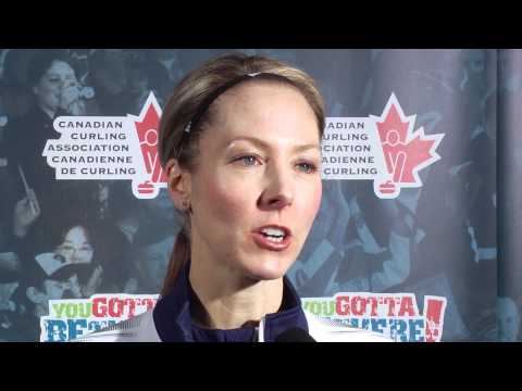 2012 Scotties Tournament of Hearts Draw 8 Media Scrum