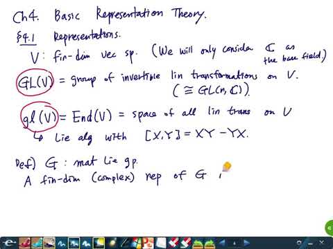[Lie Groups and Lie Algebras] Lecture 5. Basic representation theory